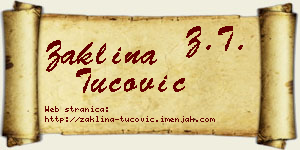 Žaklina Tucović vizit kartica